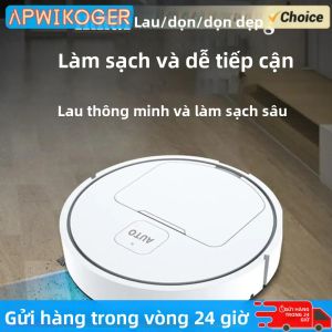 Robot Hút Bụi Và Lau Nhà Kết Hợp Thời Gian Hoạt Động 75 Phút Lực Hút 1000Pa Sạc USB Dùng Cho Vệ Sinh Sàn Nhà Thảm Lông Thú Cưng