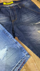 MC WISCER Celana Pendek Pria Jeans Sobek Terbaru Model Diatas Lutut Warna Tidak Luntur Pola Skinny