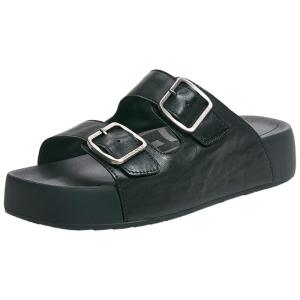 Belle | Genuine Leather Biscuit Toe Birken-style Thick Sole Height-increasing Slippers