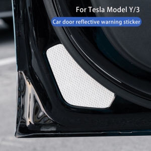 door reflective warning sticker For tesla model 3/model Y Reflectiver safety warning sticker bright car interior accessories