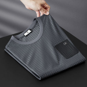 กางเกงวอร์มผ้าไหมน้ำแข็งทรงสลิมฟิตสำหรับผู้ชาย กางเกงขายาวทรงสลิมฟิตสำหรับเล่นกีฬาในฤดูร้อน ทรงลำลอง ทรงขากระบอกเล็ก