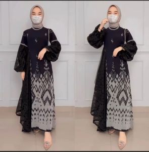 JENARA DRESS TENUN BLACK CHARMING - COUPLE BAJU TENUN