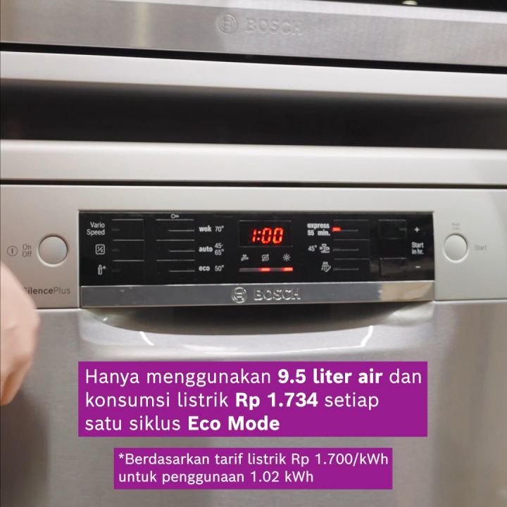 Bosch SMS46GI01P Free-standing Dishwasher 60 Cm Serie 4 Sliver | Lazada ...