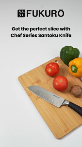 Fukuro Premium Chef Series Santoku Knife 7" / Stainless Steel Knife / Kitchen Utensils / Pisau Dapur