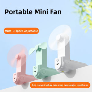 Pocket Mini Fan Rechargeable Handheld USB Foldabe Cooling Fan Electric Fan with Power Bank