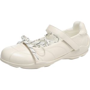 Agsdon | Comfortable Flat Mary Jane Shoes With Hook and Loop Fastener