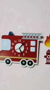 Jam Dinding 3D Karakter Anak Aesthetic Walldecor Kamar Minimalis Free Sticker Dinding