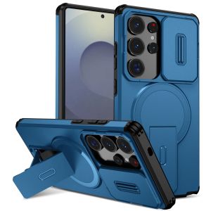 Lens Protect Camera Phone Case for Samsung S25 FE S26 S24 Ultra S23 Plus A37 A57 A17 A36 A56 A16 A55 Magnetic Kickstand Cover