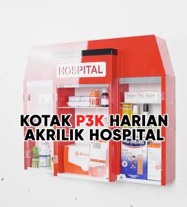 Kotak Obat P3K Harian Bahan Akrilik HOSPITAL Edition Medium Size