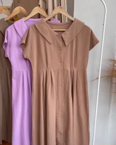 Desain Midi Dress Casual Polos: Busui Style Korea Kekinian Terbaru