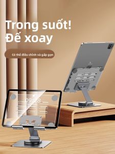 RQZN | Giá Đỡ Máy Tính Bảng Trong Suốt Chế Độ Xoay 360 Độ Gập Được Nhôm