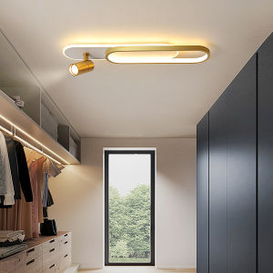 LANTU Modern 100cm LED Ceiling Light with Spotlight Tricolor Lamp for Hallway Balcony Foyer Cloakroom Study Room