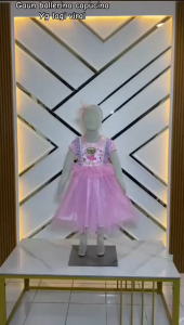 DRESS BALLERINA CAPUCINA VIRAL ANAK PEREMPUAN USIA 3 - 8 TAHUN / GAUN PESTA ULTAH ANAK MODEL KEKINIAN