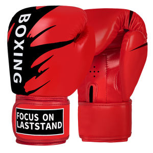 ถุงมือมวย6 8 10 12ออนซ์หนัง PU นวมมวยไทยถุงมือฝึกต่อสู้ฟรีสำหรับผู้ชายผู้หญิงเด็ก