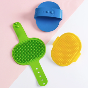 1PC Soft Rubber Dog Brush Comb Cat Bath Brush Rubber Glove Hair Fur Grooming Massage Brush For Dog Cats Pet Bath Supplies