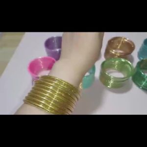 9 Chiếc Vòng Tay Phật Bằng Nhựa Dày Vừa Phải 5mm Dành Cho Nữ Chất Liệu Nhựa Mềm Nhẹ Mạ Vàng Cổ Điển Bộ Quà Tặng Xếp Chồng (màu Sắc Phong Phú)