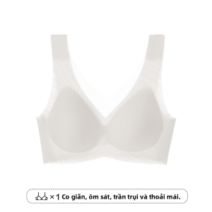 MiiOW | Áo ngực không dây thoải mái Catman không để lại dấu vết kiểu áo vest mỏng nửa cố định vai rộng đồ lót mùa hè cho nữ