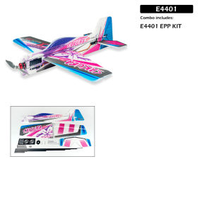Sakura Plus 23.6" EPP Foam RC 3D Trainer Airframe Kit | Micro DIY Fixed-Wing for Indoor Flight