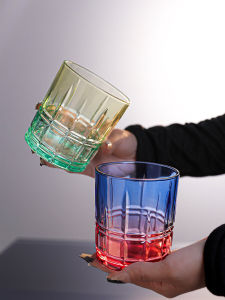 Healthy Gradient Color Creative Glass Cup 300ml Mens Special Good Looking Advanced Feeling Wine Water Cup Home Use