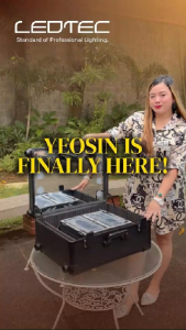 LEDTEC Yeosin 23″ Professional Makeup Trolley with LED Mirror Wheels Storage Compartments & Fold-Out Table