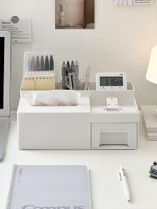 กล่องเก็บของสำหรับโต๊ะทำงาน กล่องใส่ปากกาสำนักงาน ชั้นวางของสำหรับโต๊ะเรียน กล่องใส่ของสำหรับจัดระเบียบของสำนักงาน กล่องใส่ผ้าเช็ดปาก กล่องใส่ของใช้ในชีวิตประจำวัน