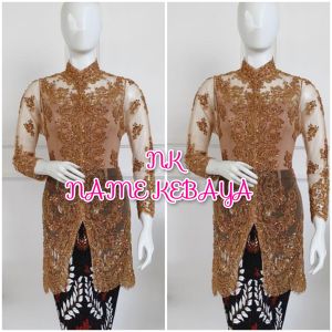 atasan kebaya pesta kebaya wisuda mocca free longtorso
