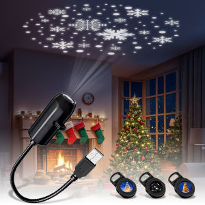Christmas Halloween Led Projection Lamp Pumpkin Night Light Ceiling Wall Projector Holiday Ornaments USB Moon Atmosphere Light