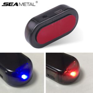 SEAMETAL Universal Solar Car LED Warning Light Blinker Security Alarm Warning Flashing Lamp