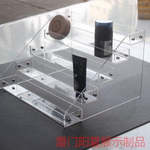 Acrylic 2-6 Layer Cosmetics Shelf Lipstick Powder Perfume Small Storage Grid Shop Display Rack Supermarket Cabinet Stand