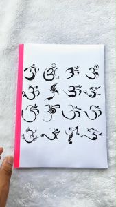 แบบสักลาย ลายโอม (ชุดที่2) ลายสักโอม  (A4 1เซต มีมากกว่า 40แผ่น) (ไม่ใช่สติ๊กเกอร์)