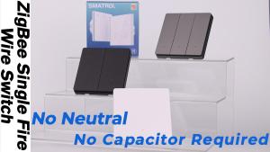 SMATRUL Tuya Zigbee Smart Switch Light No Neutral Wire No Capacitor required 1/2/3 gang Smart Life APP Wall On Off Switch Magnetic Latching Relay Electrical voice control For Alexa/Google Home/天猫精灵