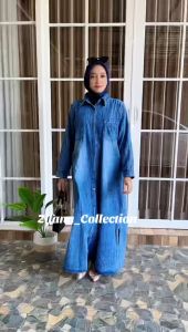 Shelena Dress Jeans Washed Hight Quality Full Kancing