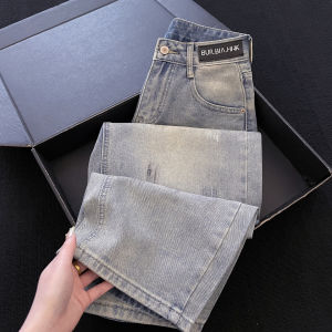 HUANJI | Quần Jeans Graffiti Skinny Fit Thoáng Mát Cao Waist