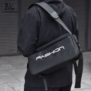 LouisWill กระเป๋ากระเป๋าสะพายขวางสะพายผู้ชายกระเป๋ากีฬากันน้ำกระเป๋าแฟชั่นความจุมากกระเป๋าสลิงกระเป๋าถนนลำลองแบบเรียบง่ายสำหรับเสื้อยืด