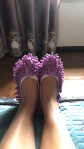 Washable Chenille Mop Shoe Covers Floor Cleaning Slippers for Dust Dirt & Hair Removal Comfortable Mop Shoes for Home