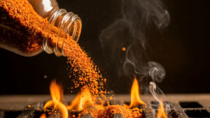 SPICY GARLIC GRANULES Topping - CHILI Bagel Seasoning Spice Mix for Porridge Pizza Noodles Rice Eggs Congee Dim Sum 80g [SEASONING WORKS]