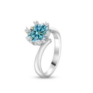 Gra 2ct 8mm Moissanite Ring for Charm Lady Solitaire Ring for Women Engagement Promise Wedding Band Fine Jewelry Gift