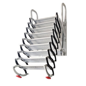 Attic Telescopic Ladder Lifting Wall Mounted Retractable Staircase Home Villa Stretch Folding Invisible Ladder pull down attic ladder