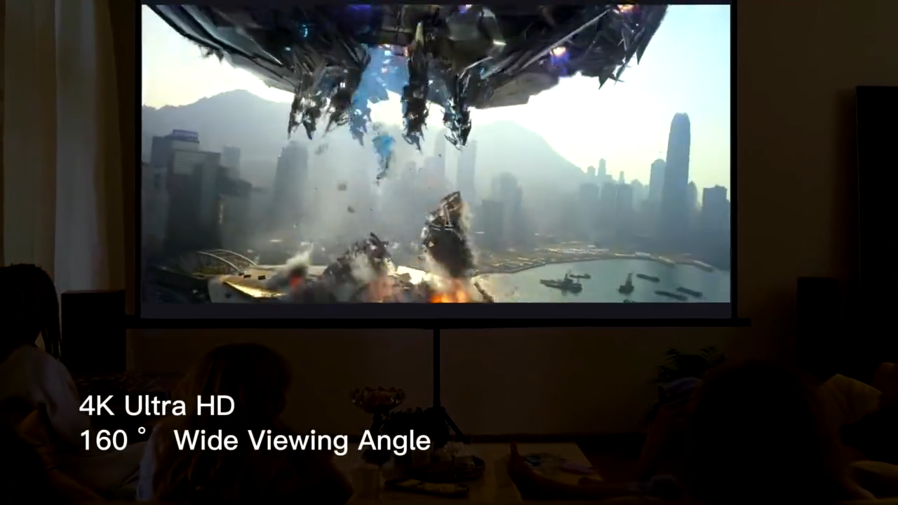 Folding Projector Screen With Stand 60/72/84/100 Inch HD Vivid Color Portable Folding Soft Screen