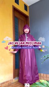 ROCELLA Raincoat Reini Jas Hujan Dewasa Panjang Bahan Waterproof Biway