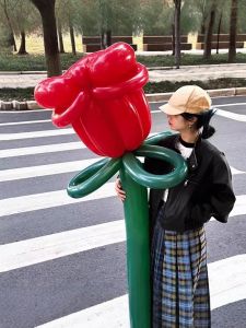 ZLVOEY | Proposal Decorative Giant Rose Flower Balloon