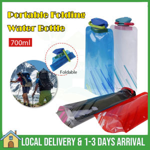 Portable Foldable Water Bag 700ml Ultralight Water Bottle Pouch Outdoor Sport Supplies Flexible Bottle Bag Camping Hiking Tool