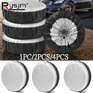 Fit 13-19inch 19-23inch Tyre Spare Storage Bags Car SUV Spare Tire Cover Case White Tire Wheel Protective Sleeve 1pc/2pcs/4Pcs