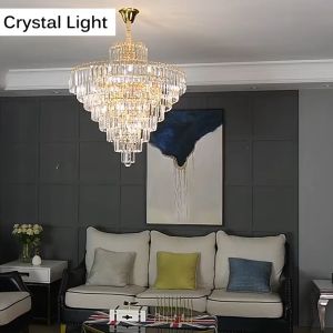 DunDun European Style Living Room Crystal Chandelier Dining Room Bedroom LED Decorative Chandelier Crystal Ceiling Lamp 水晶灯
