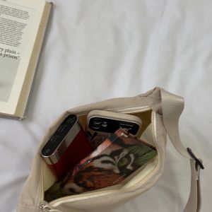 กระเป๋าเป้ลำลอง พาดลำตัวแฟชั่น กระเป๋าสะพายข้าง กระเป๋าผ้าไนลอน ทรงแมสเซ็นเจอร์ ผ้าทนทาน -- V1