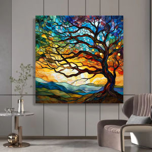 Jigsaw Puzzle 500/1024PCS Vibrant Tree of Life Spiritual Art Brain Teaser Puzzle Calming Hobby Gift