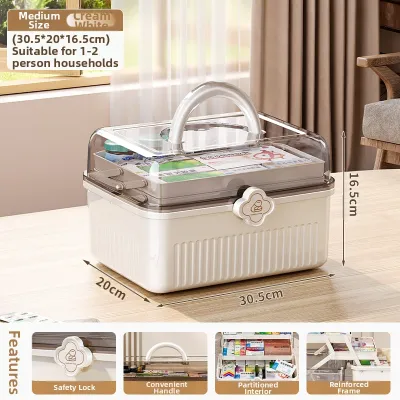 MEIZHUFU | Family Large Multilayer Medical Storage Box First Aid Kit