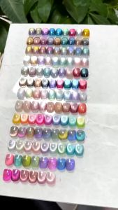 สีเจลลูกแก้ว ยกเซ็ต สีทาเล็บเจล แม่เหล็ก K+ สีเจลฮิตๆ สำหรับร้านทำเล็บชั้นนำ สีเจลแคทอาย 9 ขวด