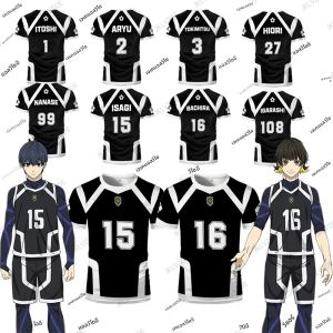 ญี่ปุ่น Anime Blue Lock Season 2 ใหม่ Isagi ฟุตบอลเจอร์ซีย์ฤดูร้อนผู้ชายเสื้อยืดคอสเพลย์ Tees Casual กีฬาเด็ก/ผู้ใหญ่เสื้อ