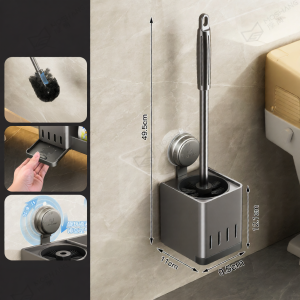 MOSHANG | No-Drill Wall Mounted Flexible Gap Cleaning Toilet Brush